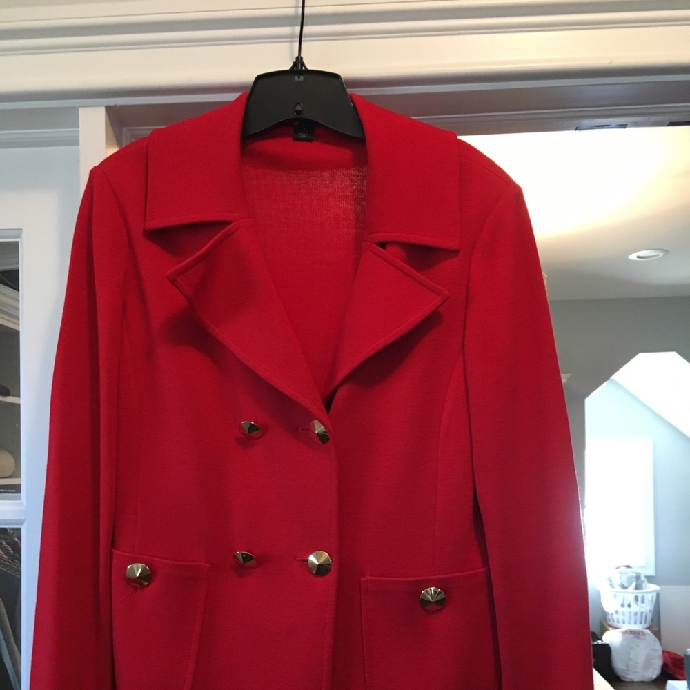 St John red blazer